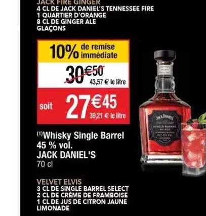 whisky single barrel 45% vol. jack daniel's