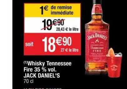 whisky tennessee fire 35% vol. jack daniel's