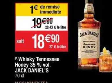 whisky tennessee honey 35% vol. jack daniel's