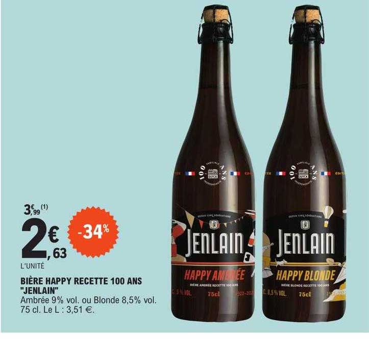 bière happy recette 100 ans "jenlain"