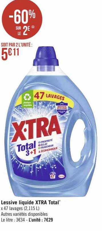 Lessive Liquide Xtra Total