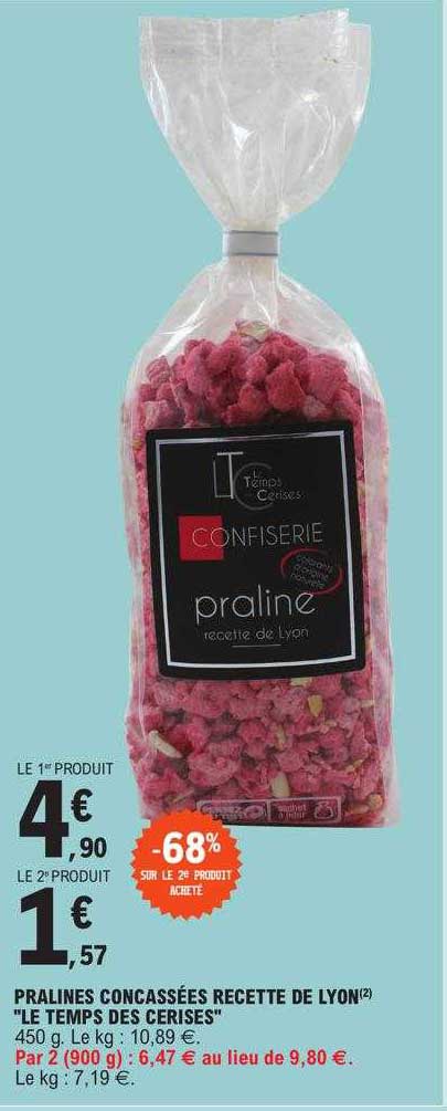 pralinés concassées recette de lyon "le temps des cerises"
