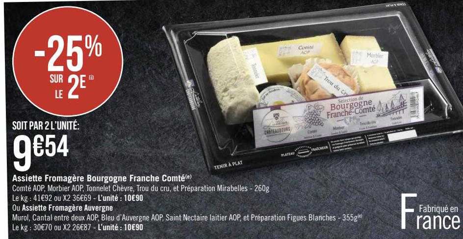 assiette fromagère bourgogne franche comté ou assiette fromagère auvergne