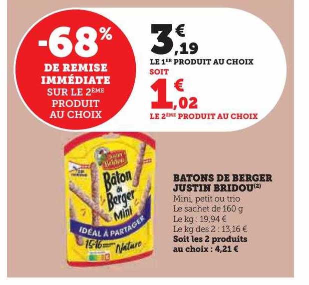 bâtons de berger justin bridou