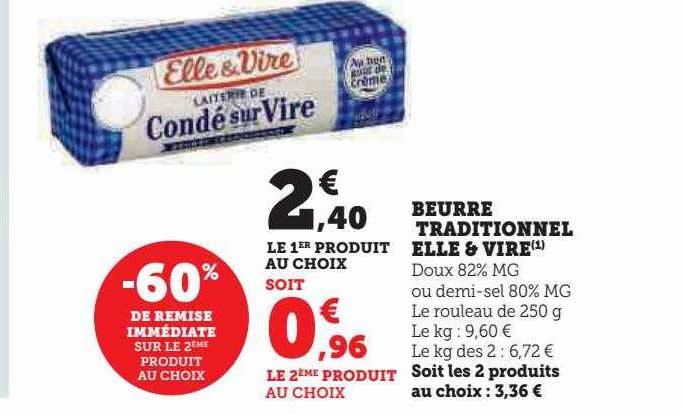 Beurre Traditionnel Elle & Vire