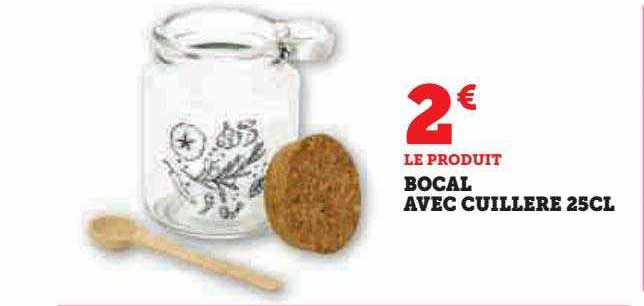 bocal avec cuillère 25cl