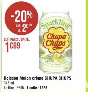 Boisson Melon Crème Chupa Chups