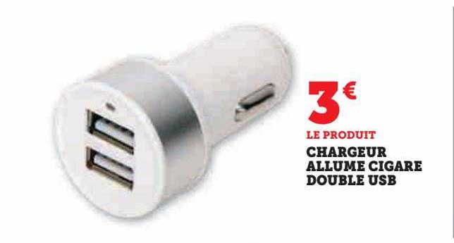 chargeur allume cigare double usb