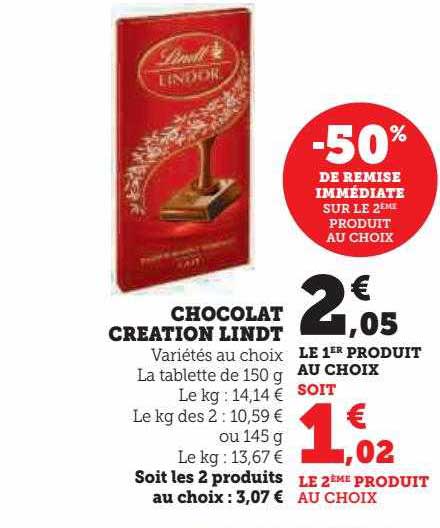 Chocolat Création Lindt
