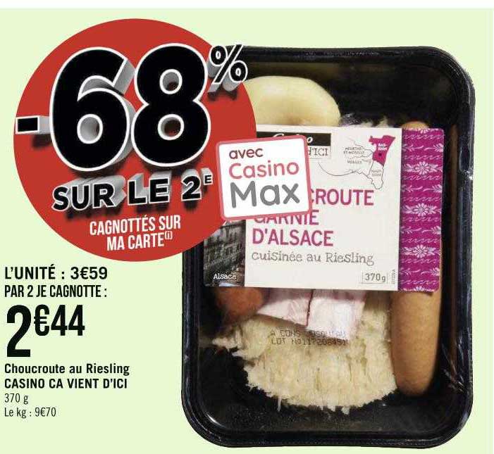 choucroute au riesling casino ça vient d'ici