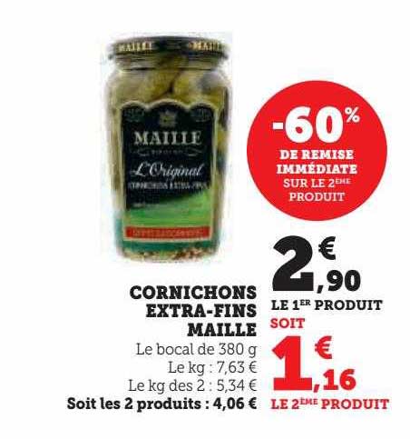 cornichons extra-fins maille
