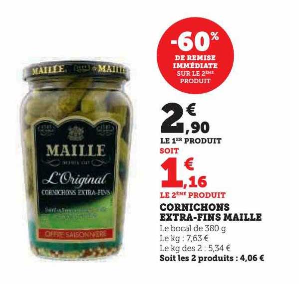 cornichons extra-fins maille