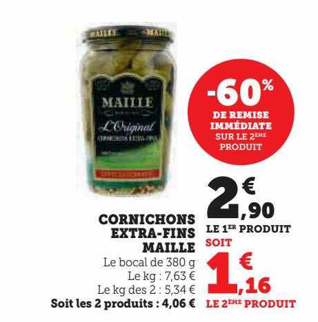 cornichons extra-fins maille