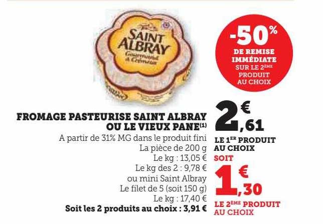 Fromage Pasteurisé Saint Albray Ou Le Vieux Pané