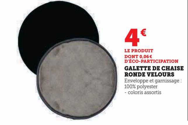 Galette De Chaise Ronde Velours