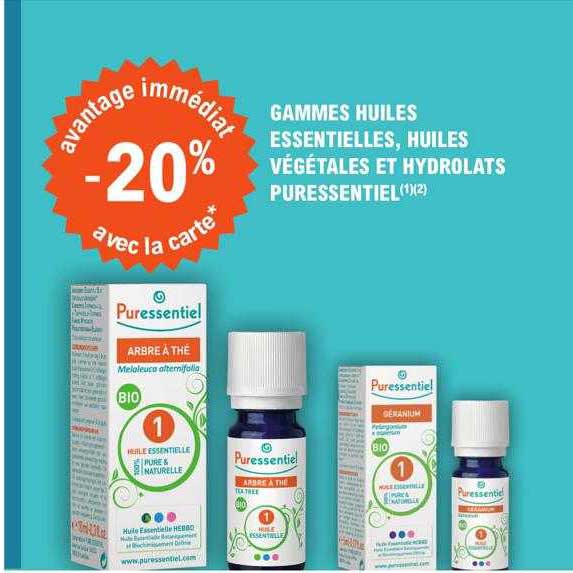 gammes huiles essentielles huiles végétales et hydrolats puressentiel
