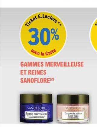 gammes merveilleuse et reines sanoflore