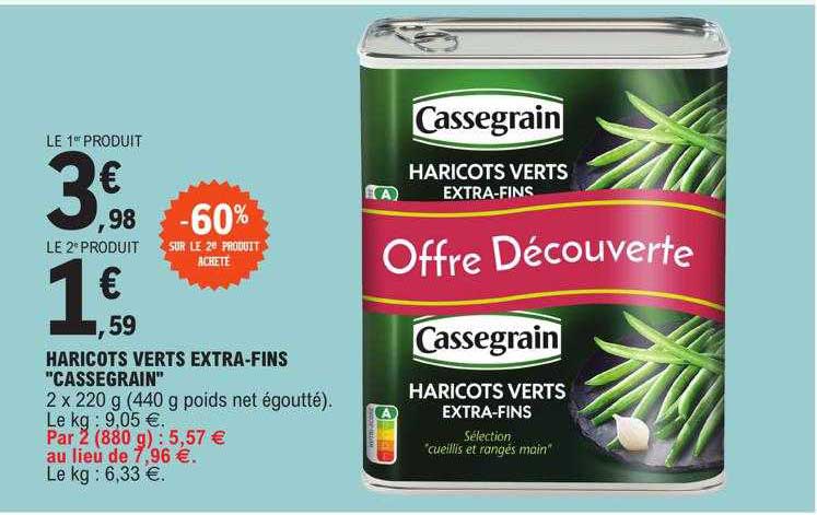 haricots verts extra-fins "cassegrain"