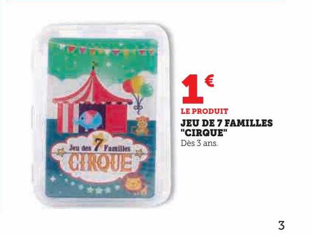 Jeu De 7 Familles "cirque"