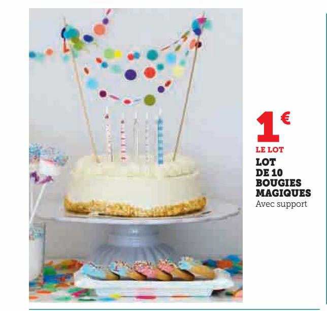 lot de 10 bougies magiques