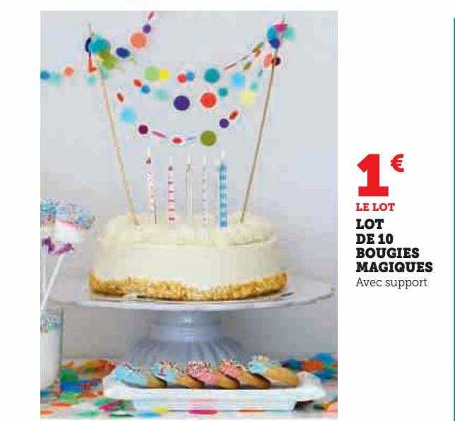 lot de 10 bougies magiques