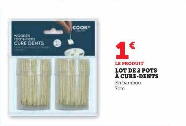 lot de 2 pots à cure-dents