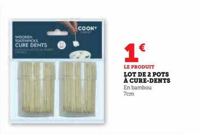 lot de 2 pots à cure-dents