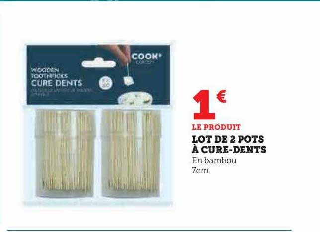 lot de 2 pots à cure-dents