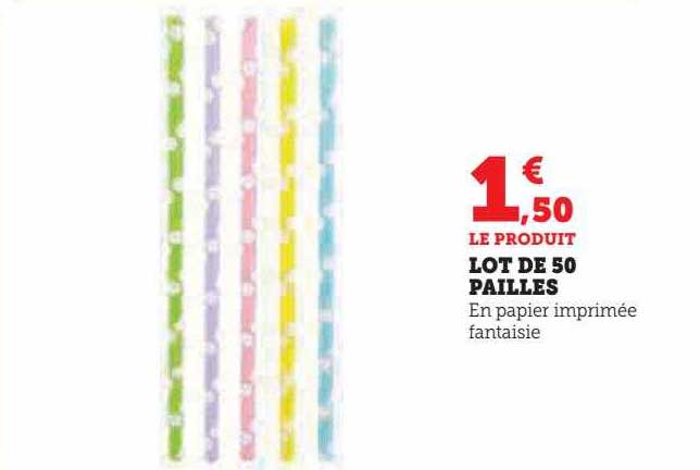 Lot De 50 Pailles