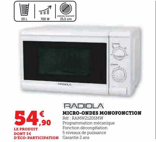 micro-ondes monofonction radiola
