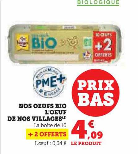 Nos œufs Bio L'œuf De Nos Villages