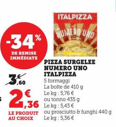 pizza surgelée numéro uno italpizza