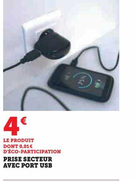 prise secteur avec port usb