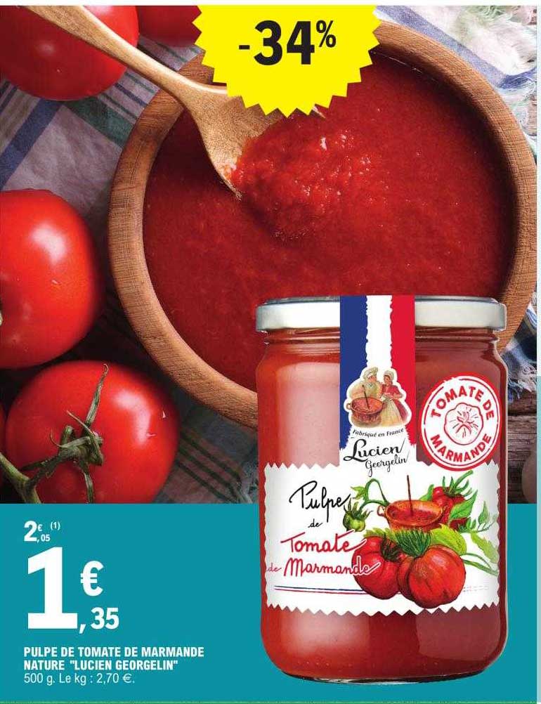 pulpe de tomate de marmande nature "lucien georgelin"