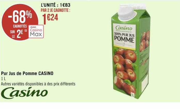 pus jus de pomme casino