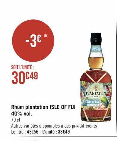 rhum plantation isle of fiji 40% vol.