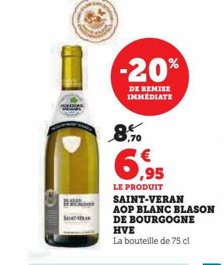 saint-véran aop blanc blason de bourgogne hve