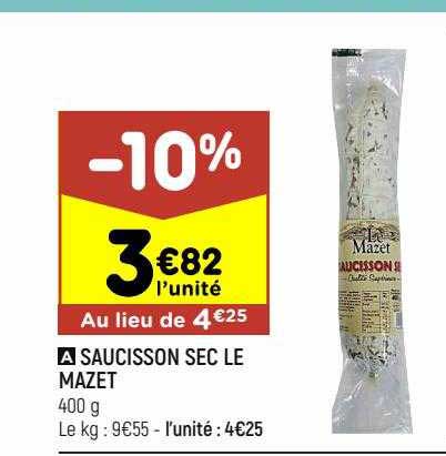 saucisson sec le mazet