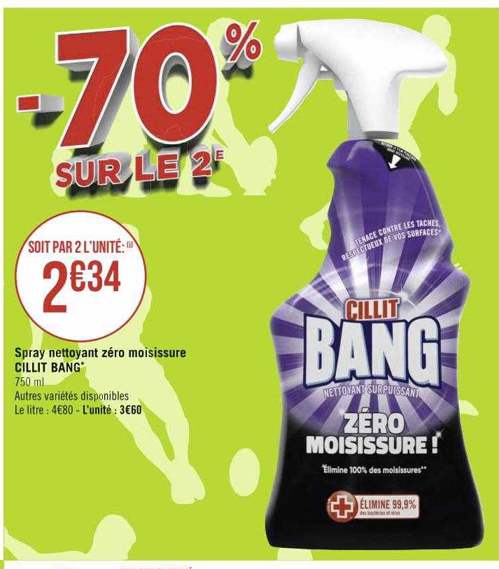 spray nettoyant zéro moisissure cillit bang