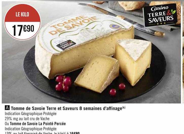 tomme de savoie terre et saveurs 8 semaines d'affinage