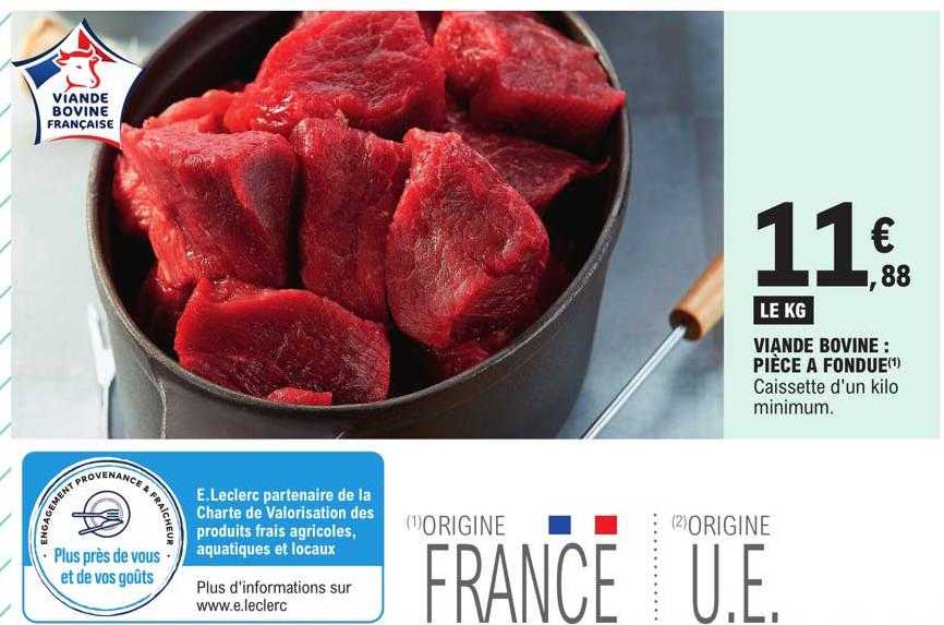Viande Bovine : Pièce à Fondue