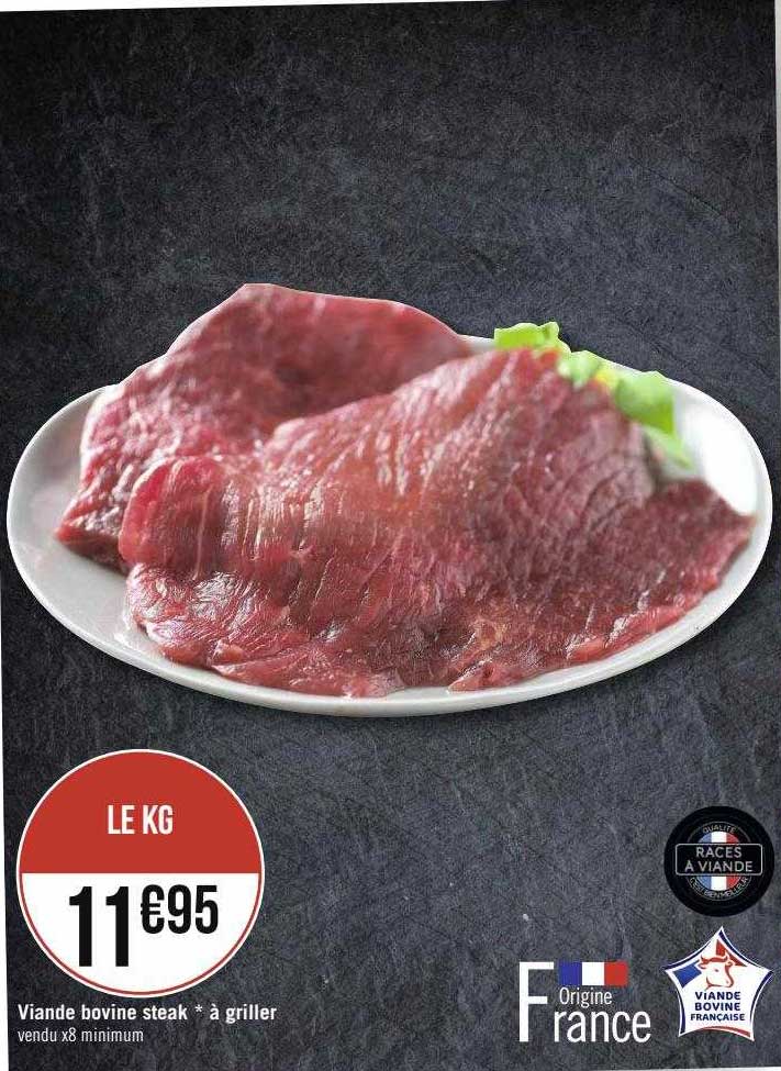 viande bovine steak*à griller