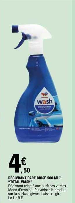 dégivrant pare brise 500 ml "total wash"