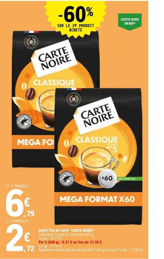 Dosettes De Café "carte Noire"