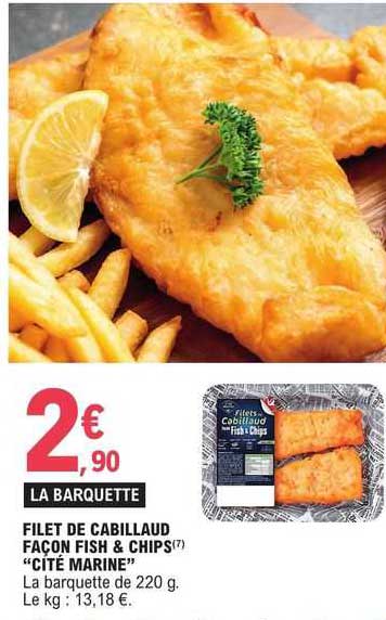 filet de cabillaud façon fish & chips "cité marine"