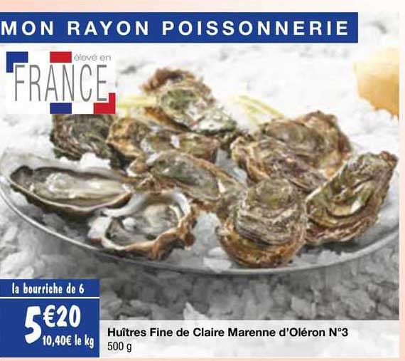 huîtres fine de claire marenne d'oléron n°3