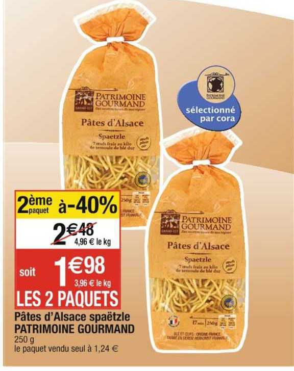 Pâtes D'alsace Spaëtzle Patrimoine Gourmand