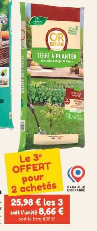 terre à planter or brun