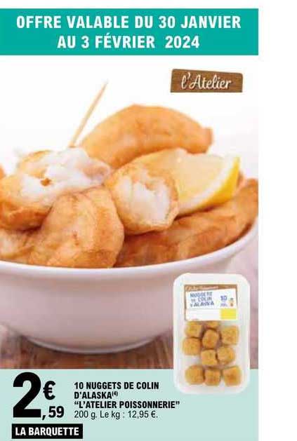 10 nuggets de colin d'alaska "l'atelier poissonnerie"