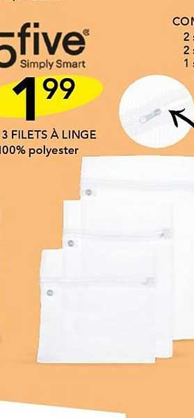 3 filets à linge 5five simply smart